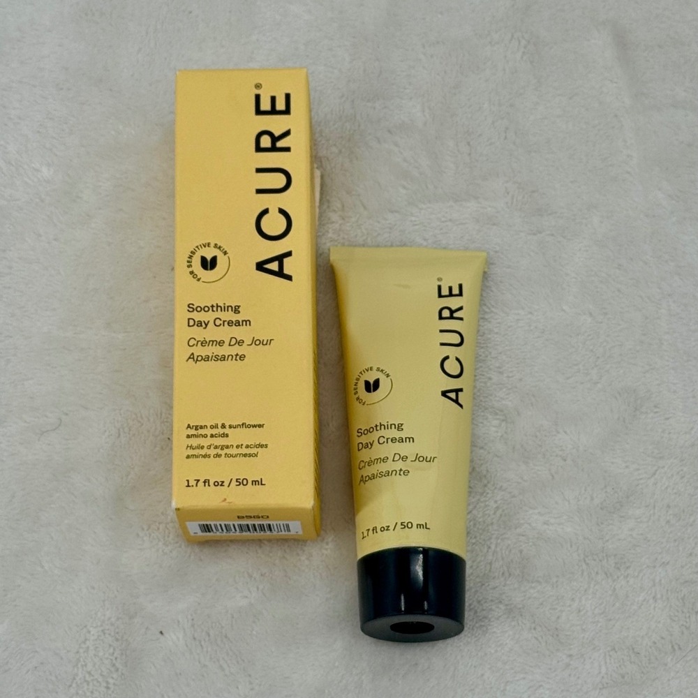 New Acure Soothing Day Cream Sensitive Skin Argan Oil & Chamomile 1.7oz Sealed